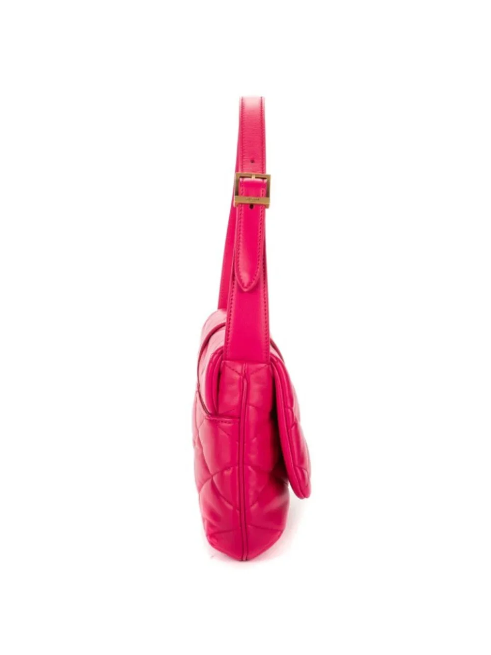 Saint Laurent Loulou Medium Puffer Flap Fuchsia Chez Blanc Matelasse Leather